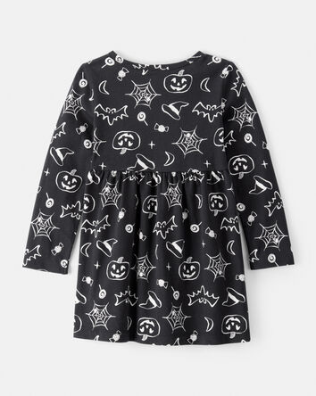 Tout-petit Robe d’Halloween à motif effrayant - Noir, 