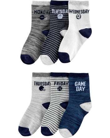 Baby 6-Pack Sports Crew Socks, 