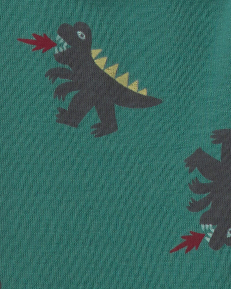 Tout-petit gar&ccedil;on - Pyjama 4 pi&egrave;ces en 100&nbsp;% coton &agrave; imprim&eacute; de dinosaures &ndash; Vert/Blanc, image 4 sur 4 diapositives