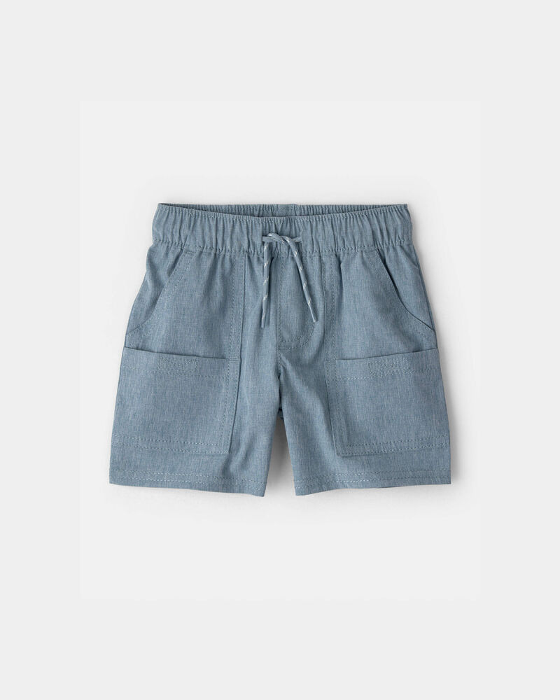 Baby Boy Woven Pocket Shorts - Blue, image 1 of 4 slides