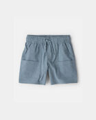 Baby Boy Woven Pocket Shorts - Blue, image 1 of 4 slides