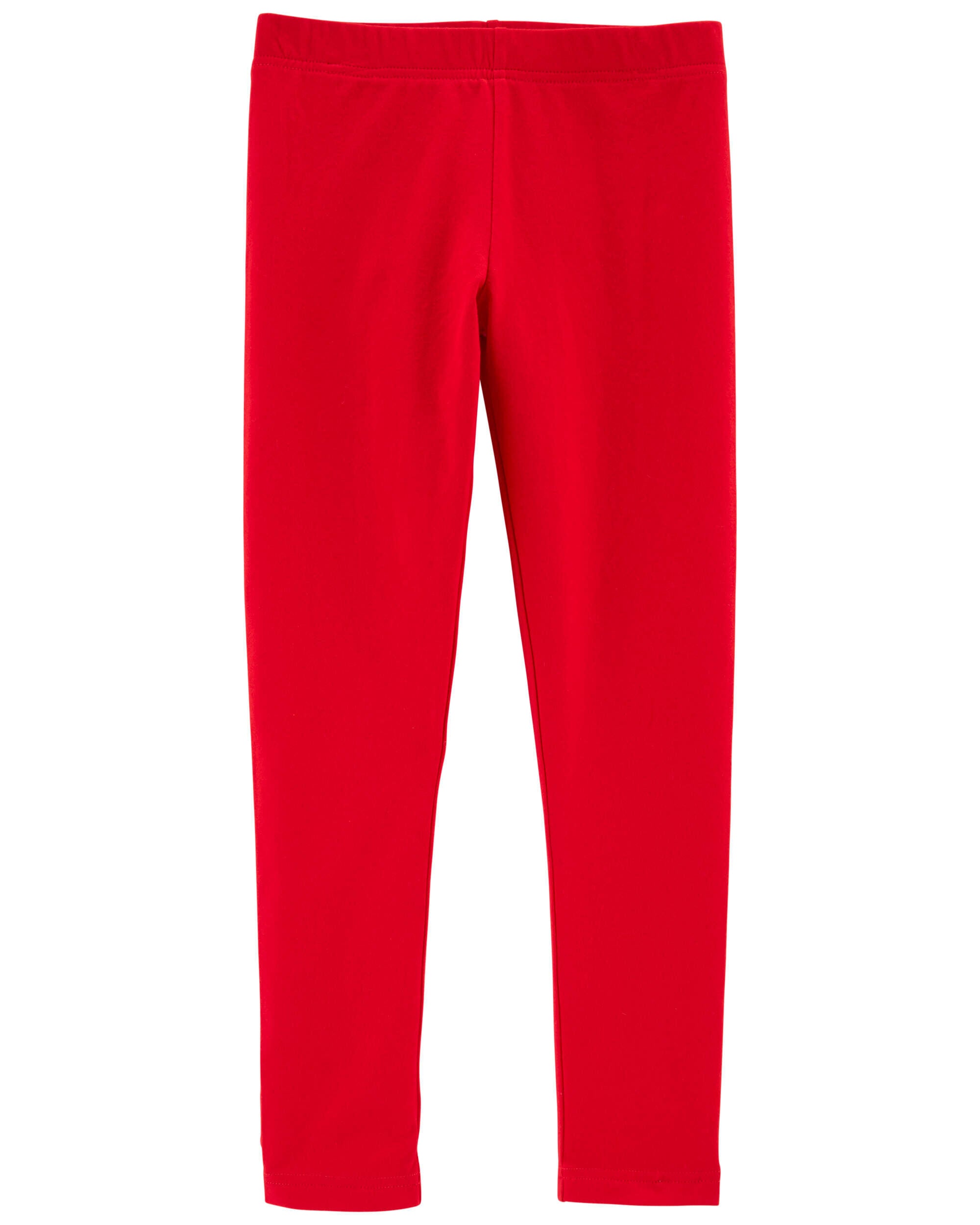 Girls red leggings deals