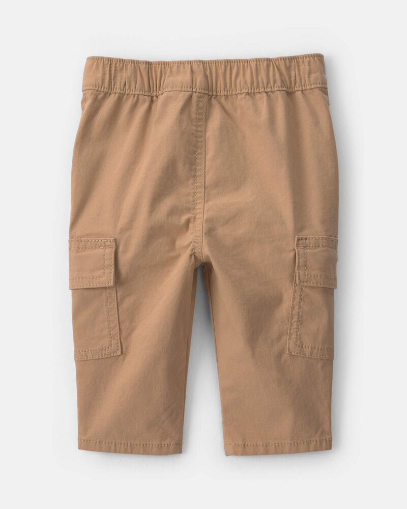 Baby Boy Wide-Leg Cargo Pants - Khaki, image 2 of 5 slides