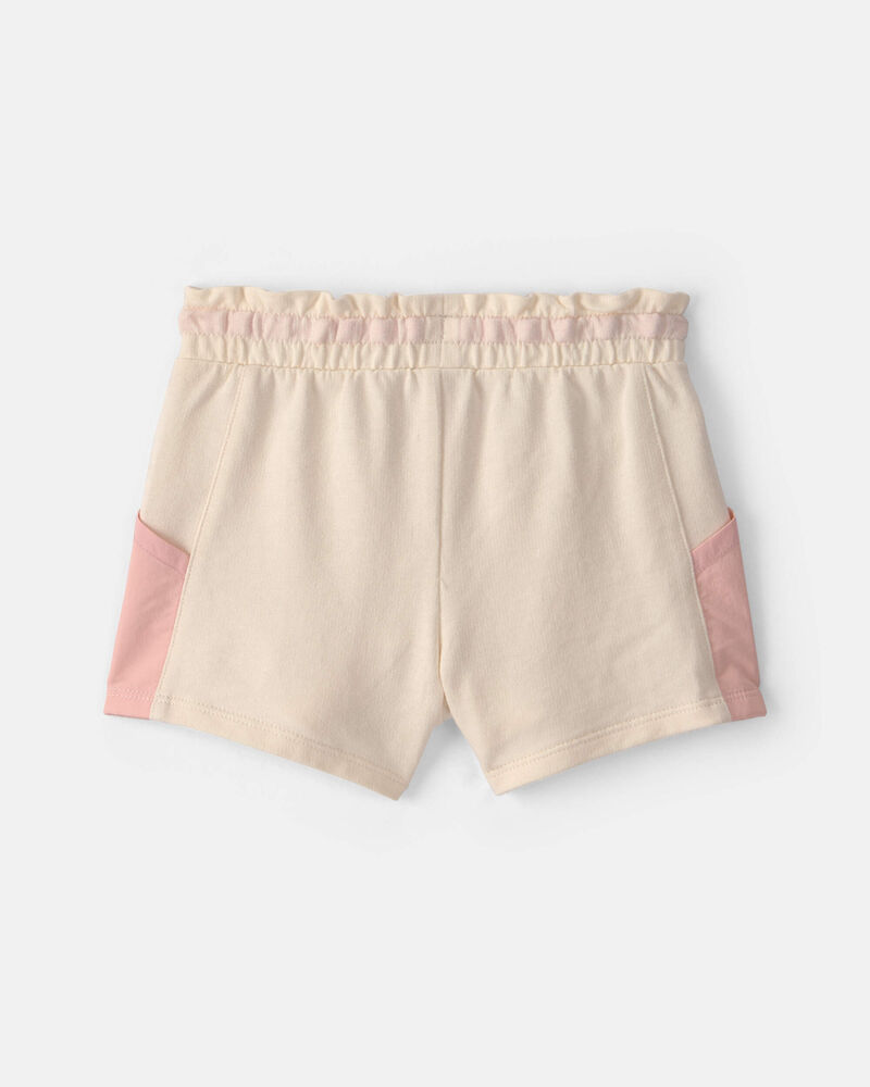Tout-petit fille - Short en jersey bouclette - Rose/Ivoire, image 2 sur 4 diapositives