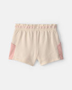 Tout-petit fille - Short en jersey bouclette - Rose/Ivoire, image 2 sur 4 diapositives