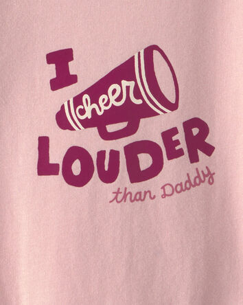 Baby Girl 'I Cheer Louder' Long-Sleeve Graphic Bodysuit - Pink, 