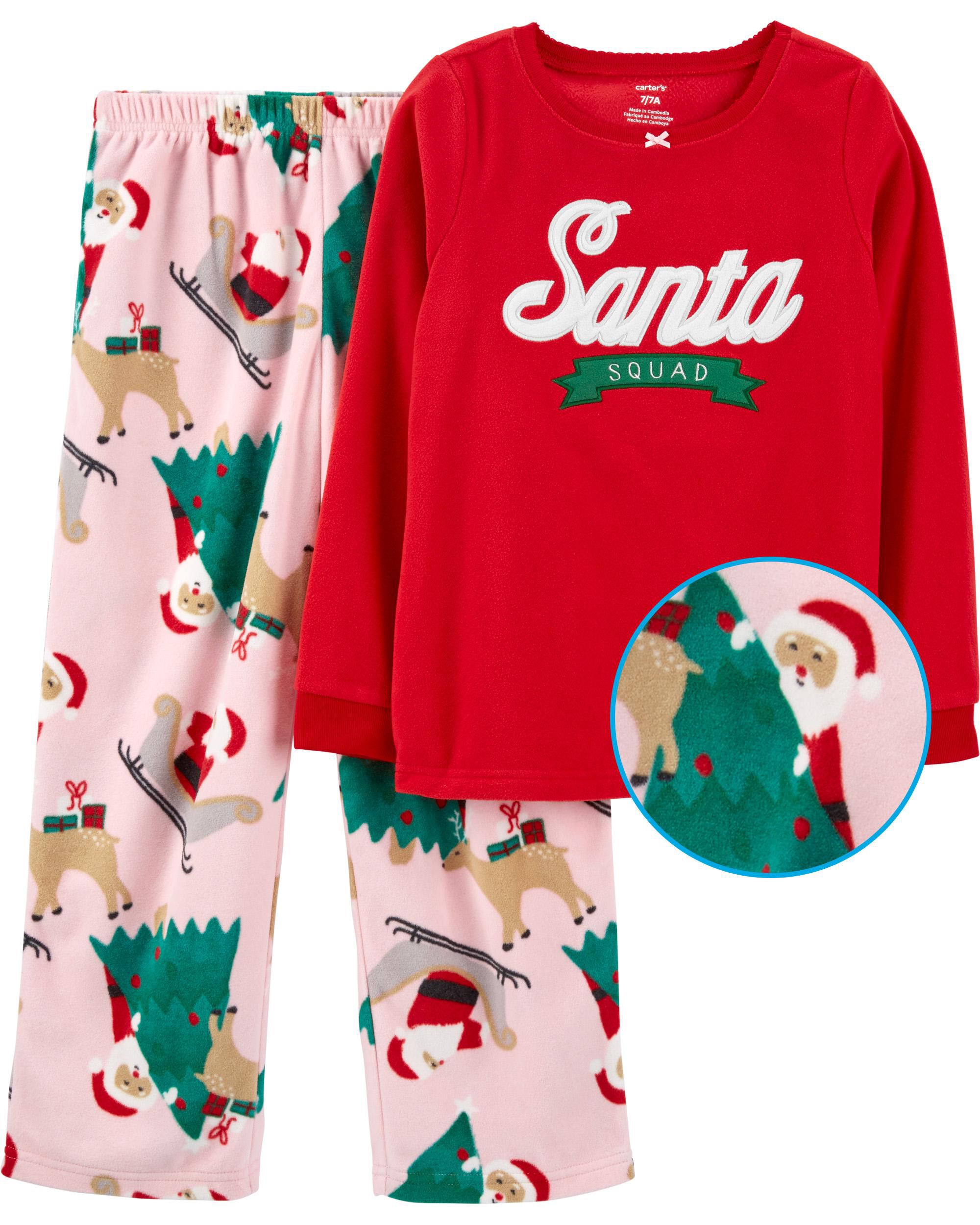 Carters christmas fleece discount pajamas