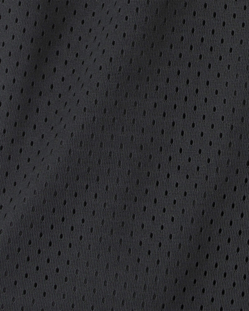 Boys Striped Mesh Active Shorts - Black, image 4 of 5 slides