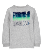 Kid Sports Momentum Cotton Blend Long-Sleeve Tee - Grey, image 2 of 4 slides