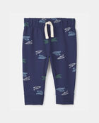 Baby Boy 2-Piece 'Mommy's Champ' Pennant French Terry Bodysuit & Pant Set - Blue/Ivory, image 2 of 6 slides