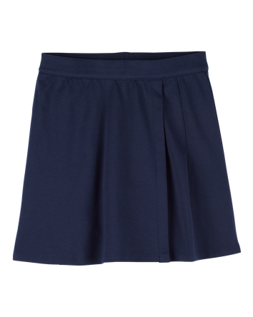 Kid Ponte Knit Uniform Skort, 