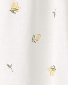 Baby Girl Lemon Ruffle Jumpsuit - Ivory, image 2 of 3 slides