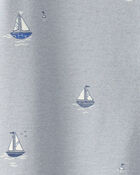 Baby Organic Cotton Sleep & Play Pyjama in Sail Away Print, image 4 of 5 slides