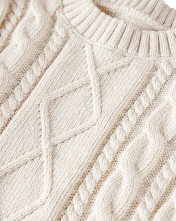 Toddler Organic Cotton Cable Knit Sweater, 