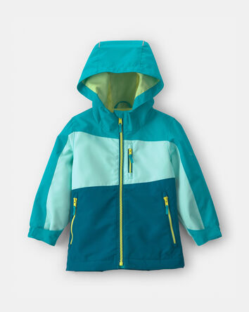 Toddler Girl Midweight Fleece Lined Ocean jacket- Aqua 
, 