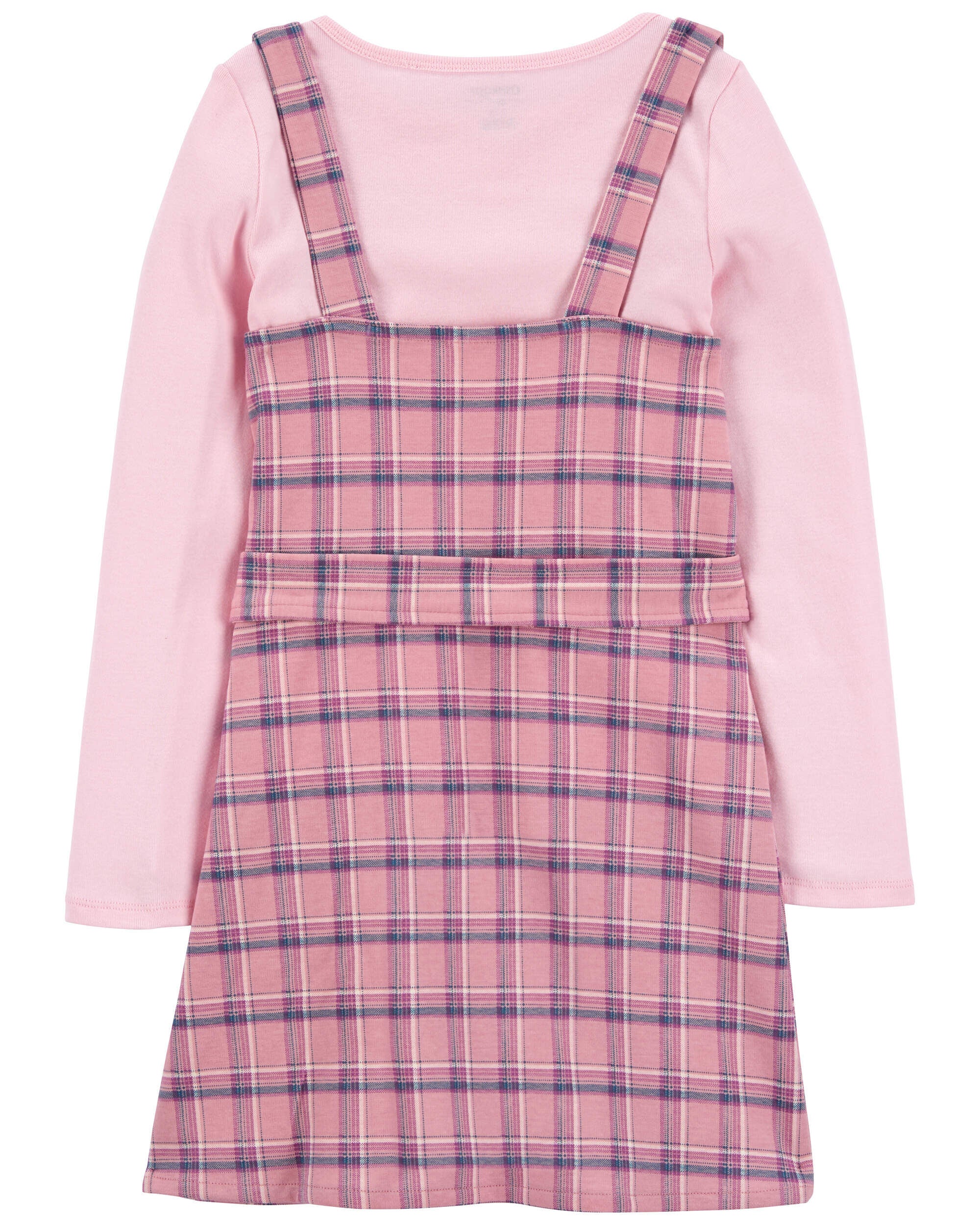 Pink Kid 2 Piece Plaid Dress Set Carter s Oshkosh Canada