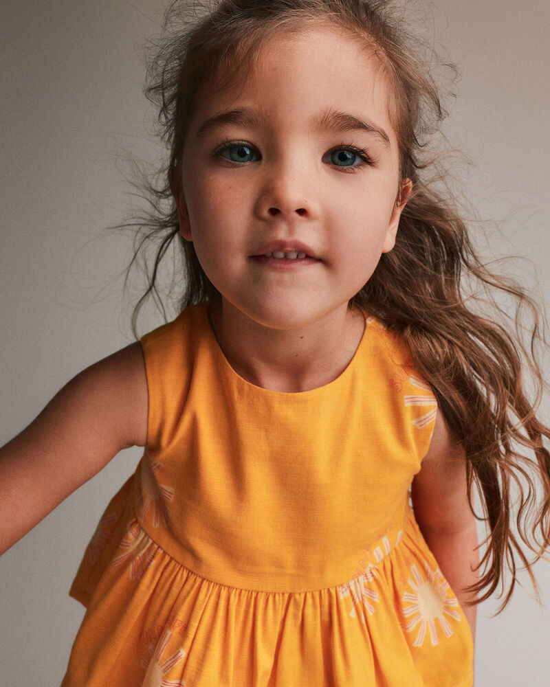 Tout-petit fille - Haut p&eacute;plum &agrave; imprim&eacute; Rayon de soleil - Jaune dor&eacute;, image 4 sur 5 diapositives