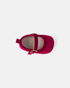Baby Girl Mary Jane Velvety Flats - Red, image 4 of 6 slides