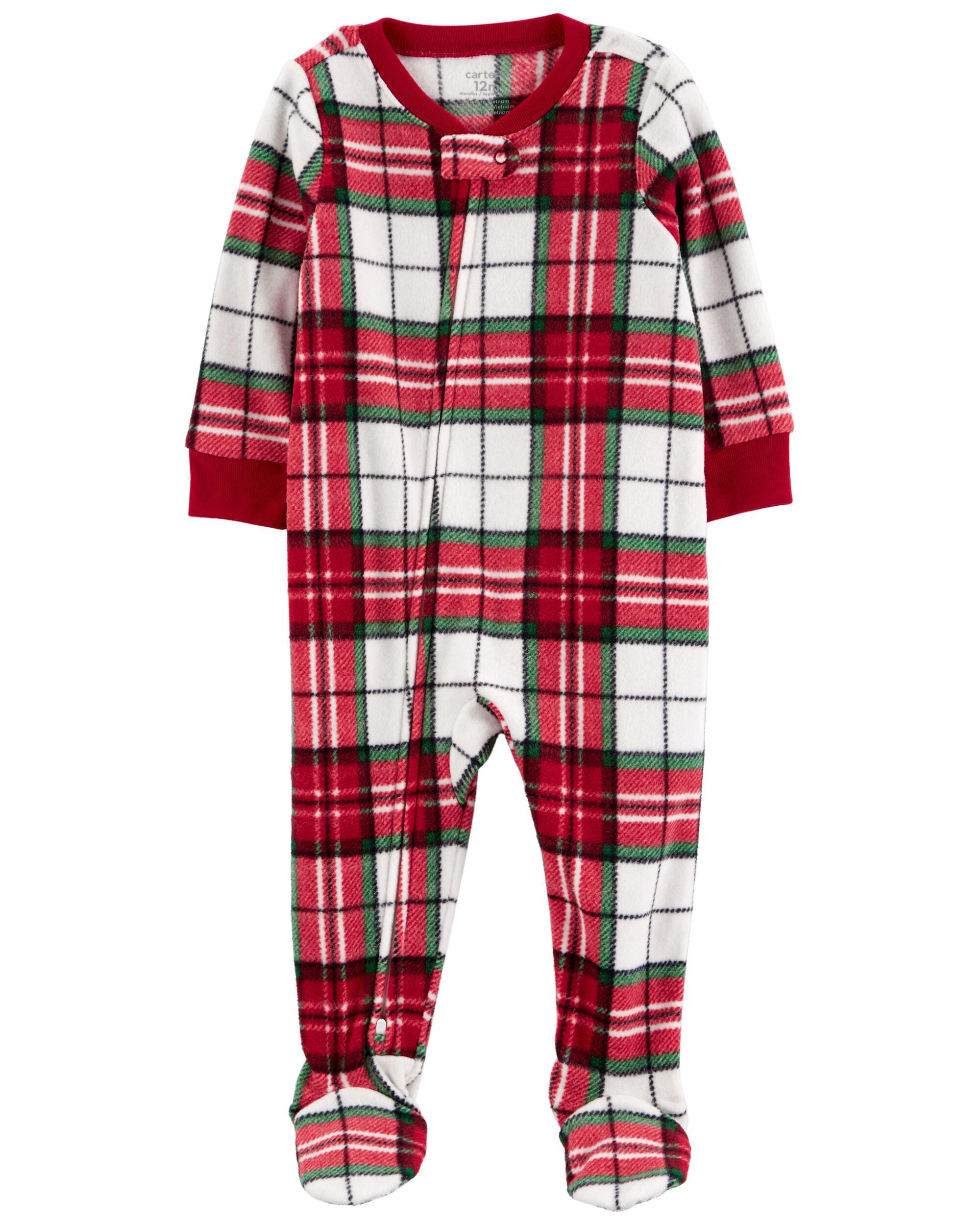 Baby girl plaid pajamas top