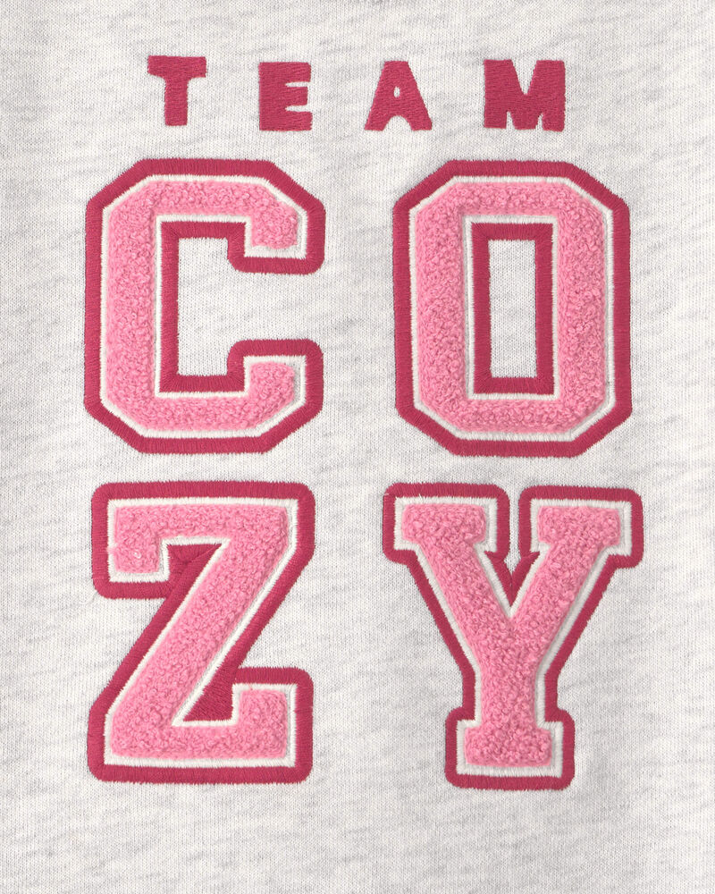 Tout-petit fille Chandail en jersey bouclette &laquo;Team Cozy&raquo; - Rose/Cr&egrave;me, image 6 sur 6 diapositives