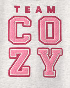 Tout-petit fille Chandail en jersey bouclette &laquo;Team Cozy&raquo; - Rose/Cr&egrave;me, image 6 sur 6 diapositives