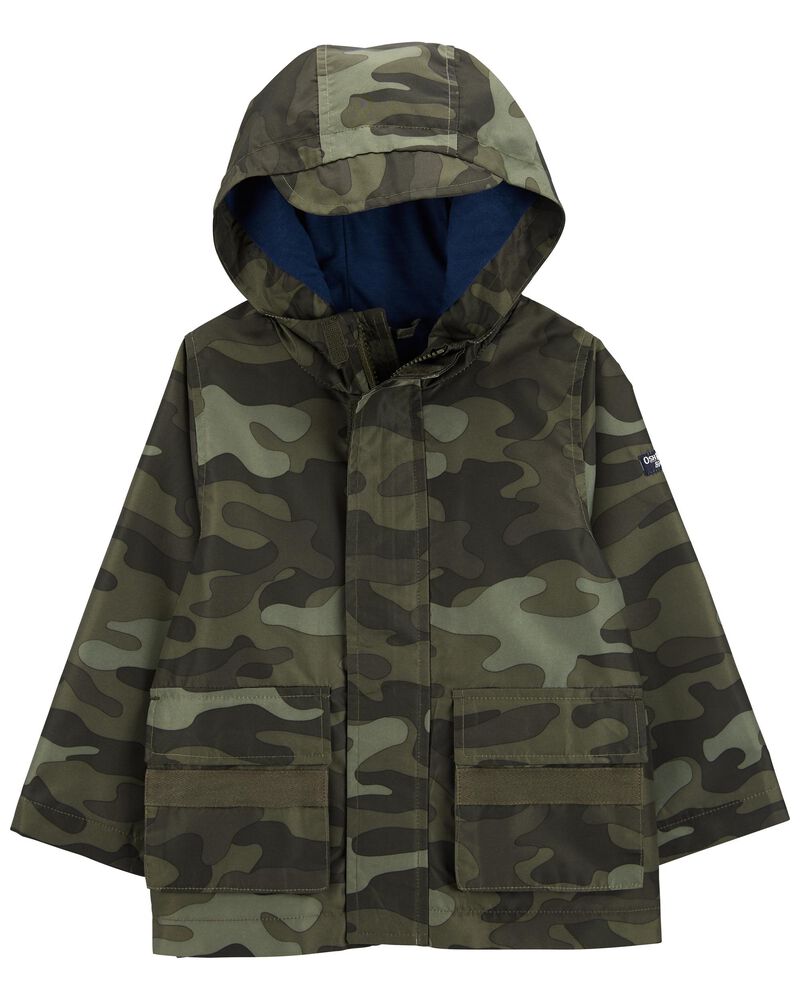 Camo Print Rain Jacket, image 1 of 3 slides