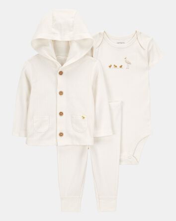 Baby 3-Piece Chick Little Cardigan Set, 