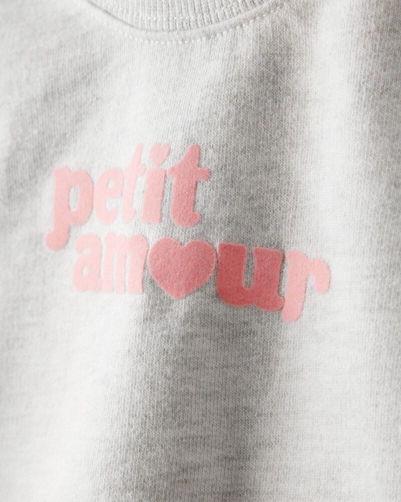 Baby Girl 3-Piece 'Petit Amour' Polka Dot Cardigan Outfit Set - Pink, image 2 of 5 slides