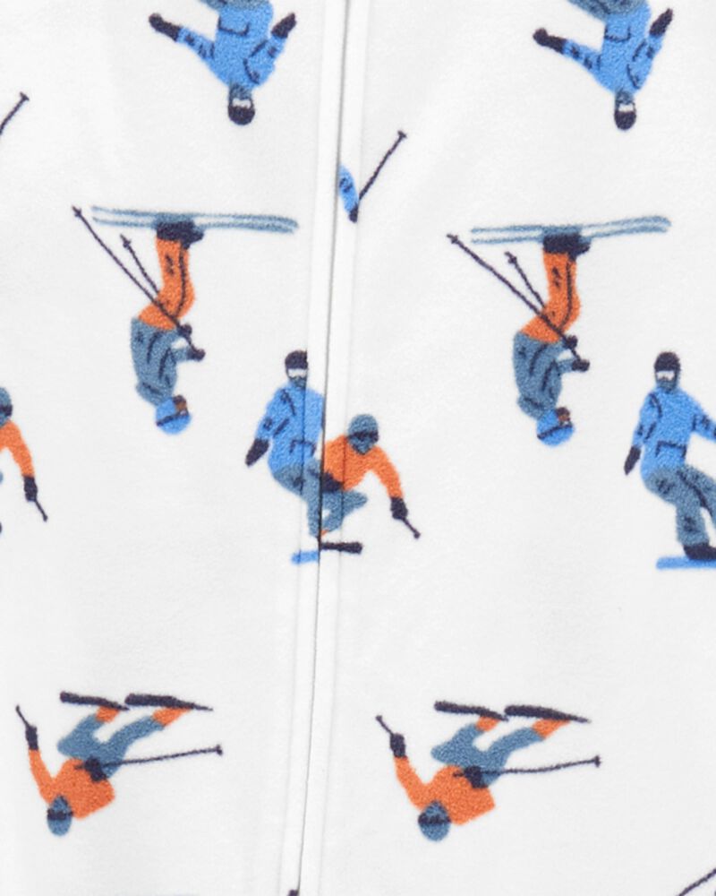 Kid 1-Piece Ski Fleece Footie Pyjamas, image 2 of 3 slides