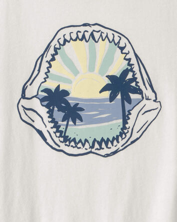 Kid Shark Fossil Graphic Tee - Ivory, 