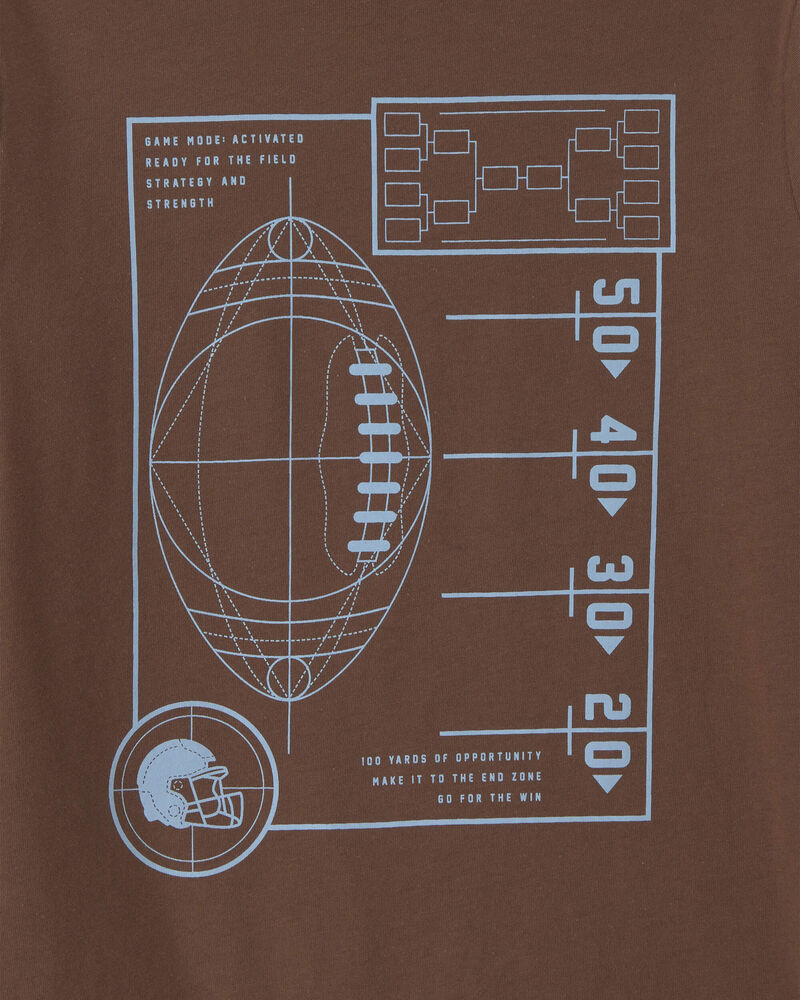 Boys Boys' Football Long-Sleeve Graphic Tee - Brown, image 2 of 3 slides