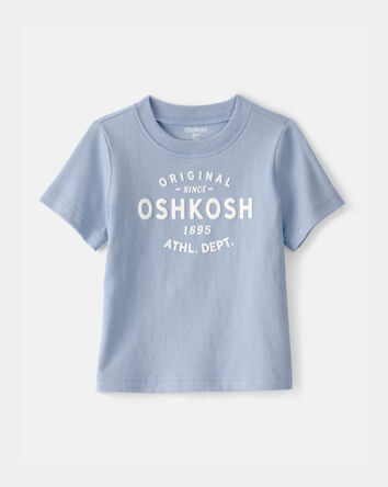 B&eacute;b&eacute; - T-shirt &agrave; manches courtes &agrave; imprim&eacute; logo OskKosh - Bleu, 