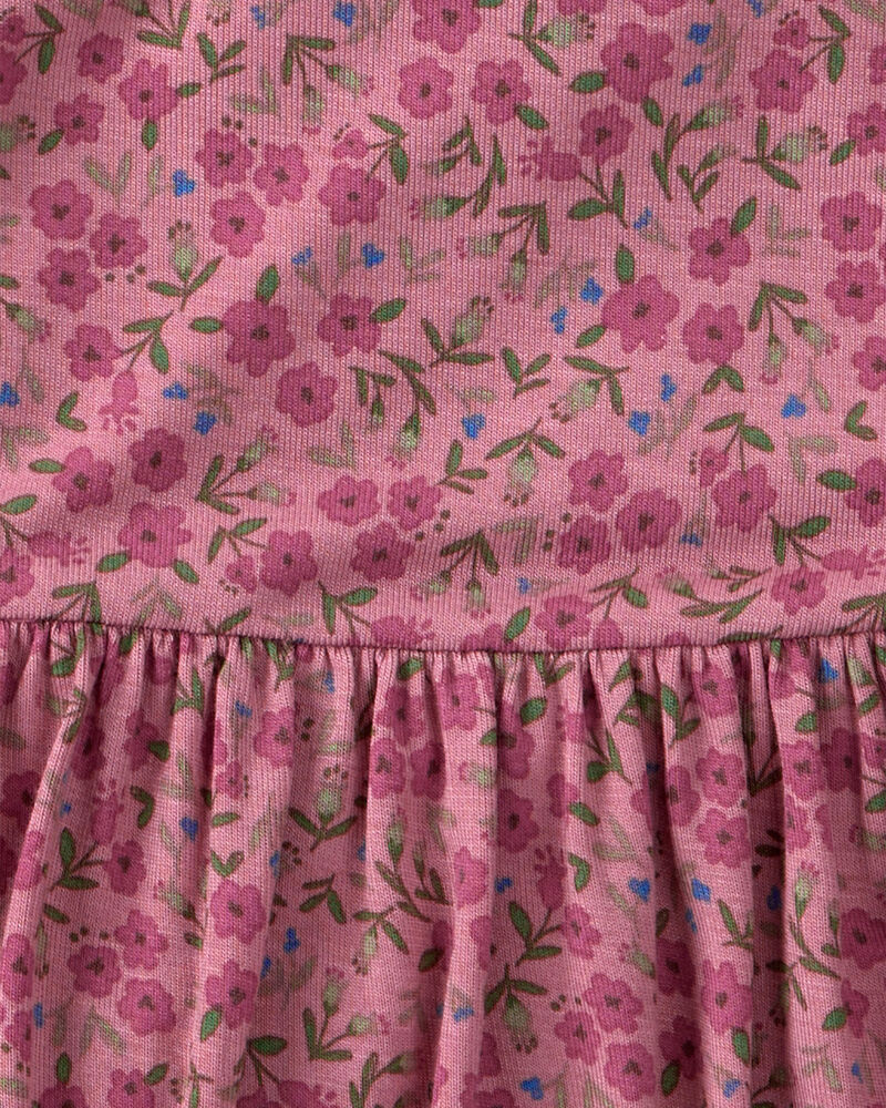 B&eacute;b&eacute; fille - Robe cache-couche PurelySoft&trade; &agrave; manches longues et motif floral &ndash; Rose, image 4 sur 4 diapositives