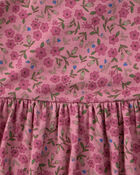 B&eacute;b&eacute; fille - Robe cache-couche PurelySoft&trade; &agrave; manches longues et motif floral &ndash; Rose, image 4 sur 4 diapositives