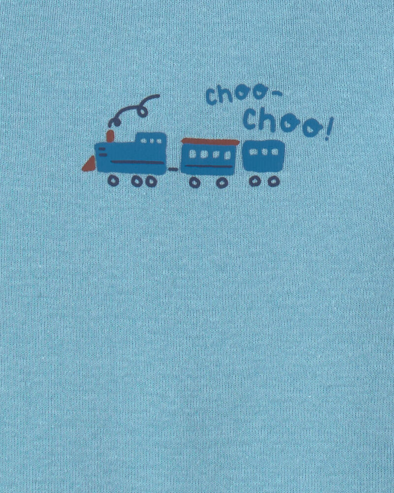 Baby Boy 4-Pack Trains Short-Sleeve Multipack Bodysuits, image 2 of 4 slides
