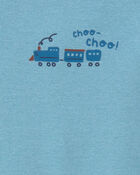Baby Boy 4-Pack Trains Short-Sleeve Multipack Bodysuits, image 2 of 4 slides