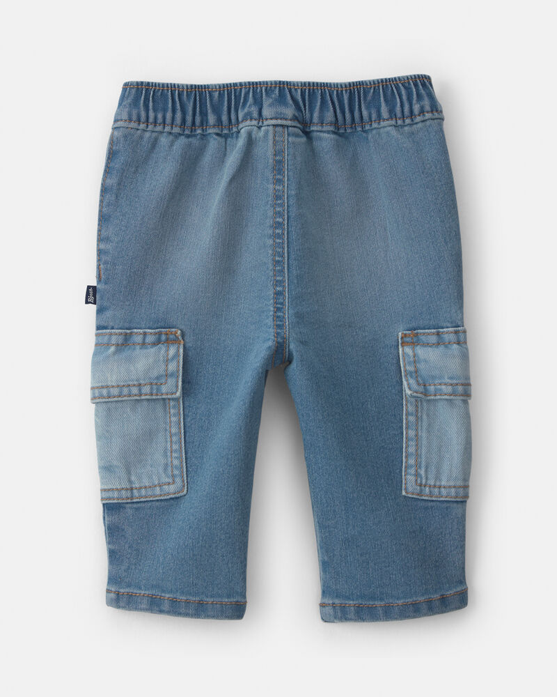 B&eacute;b&eacute; gar&ccedil;on - Jeans cargo &agrave; jambe droite - D&eacute;lav&eacute; moyen, image 2 sur 4 diapositives