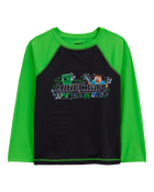 Kid 2-Piece Minecraft™ Rashguard & Swim Trunk Set, image 2 of 6 slides