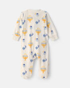 Baby Hanukkah 2-Way Zip Sleeper - Cream, image 2 of 5 slides