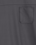 Kid Striped Woven Short-Sleeve Tee - Black, image 2 of 3 slides