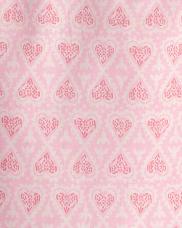 Girls Flutter-Sleeve Heart Top - Pink, 