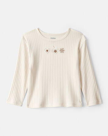 Toddler Girl Long-Sleeve Top - Ivory, 