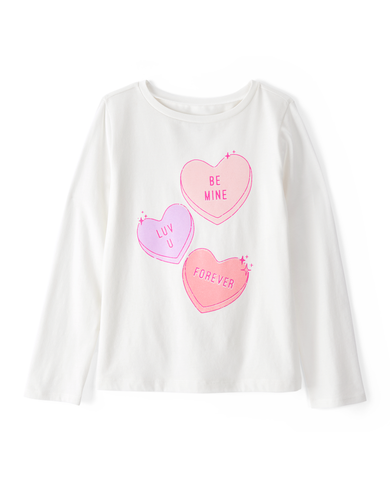 Kid Be Mine Long-Sleeve Shirt - White, image 1 of 4 slides