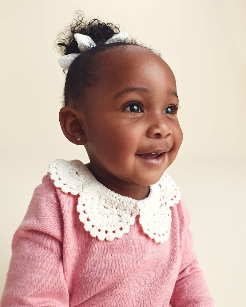 Baby Girl 2-Piece Long-Sleeve Sweater Top & Pant Set - Pink, image 4 of 7 slides