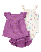 Baby 3-Piece Seahorse Little Diaper Cover Set, image 1 of 4 slides