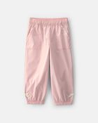 Toute-petite fille - Pantalon de jogging en popeline et boucle aux chevilles - Rose, image 1 sur 4 diapositives
