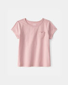 Toddler Girl Heart Pocket Top - Pink, image 1 of 3 slides