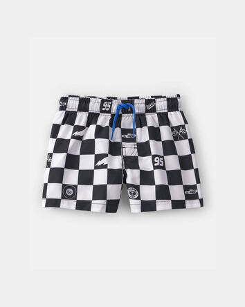 Toddler Boy &copy;Disney/Pixar Cars Swim Trunks - Black/White, 