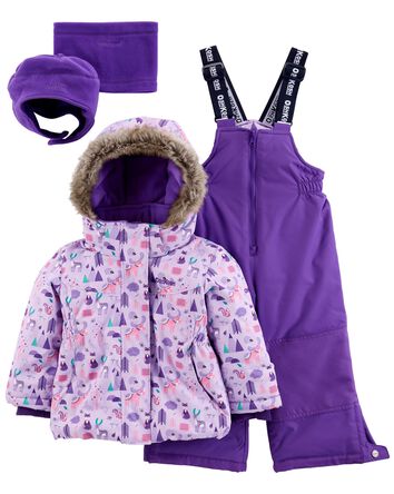 Baby 2-Piece Snowsuit With A Bonus Hat And Neck Warmer, 
