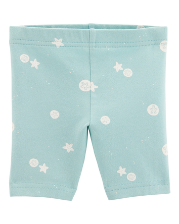 Baby Sea Print Bike Shorts - Green, 